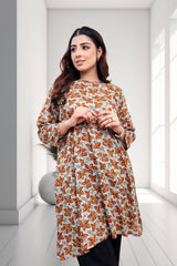 Amber Blossom Printed Cotton Tunic Kurti