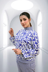 Azure Bloom Modest Co-ord Set