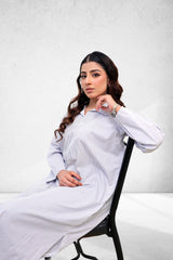 Classic Striped Button-Down Long Shirt