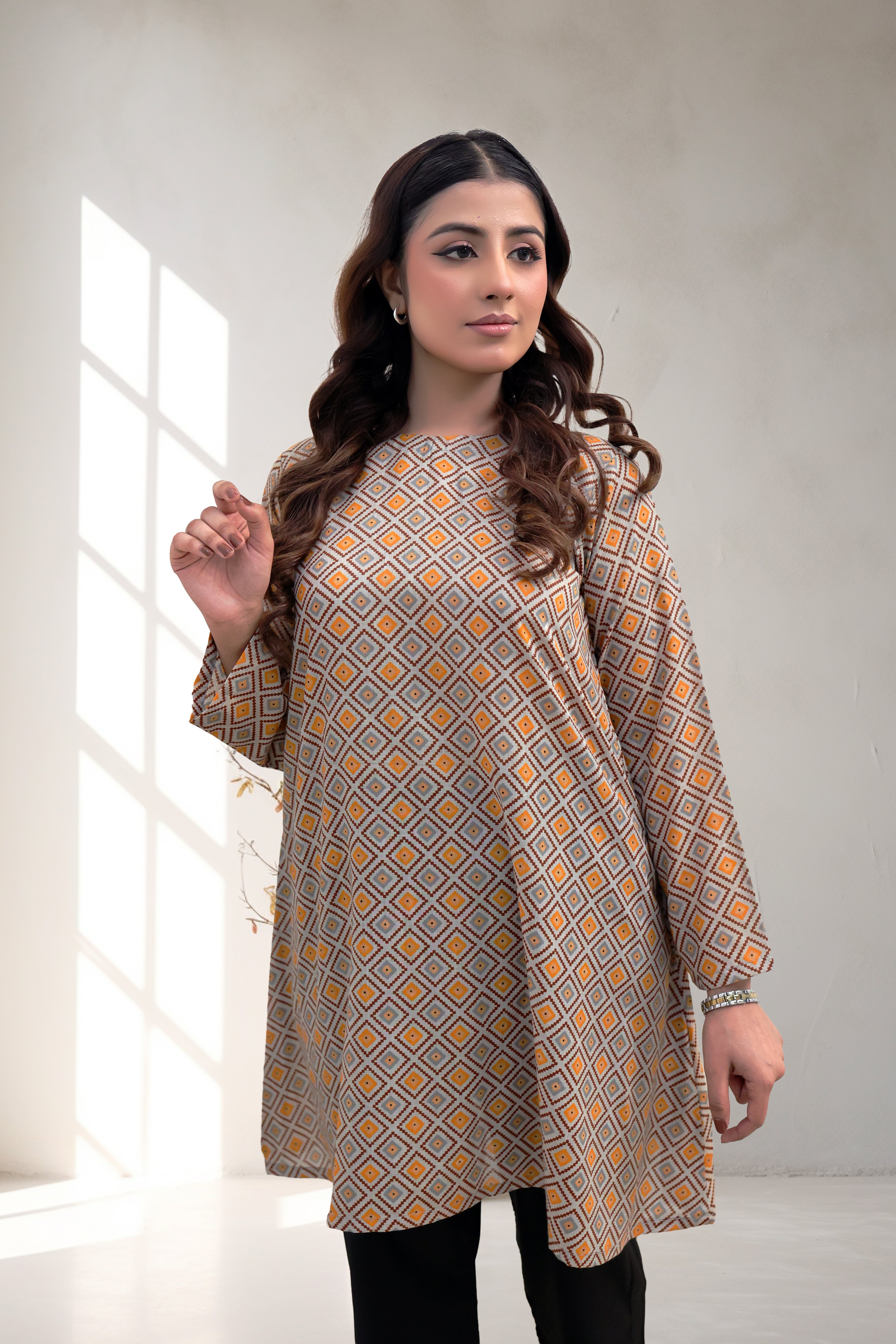 Amber Mosaic Digital Print Kurti