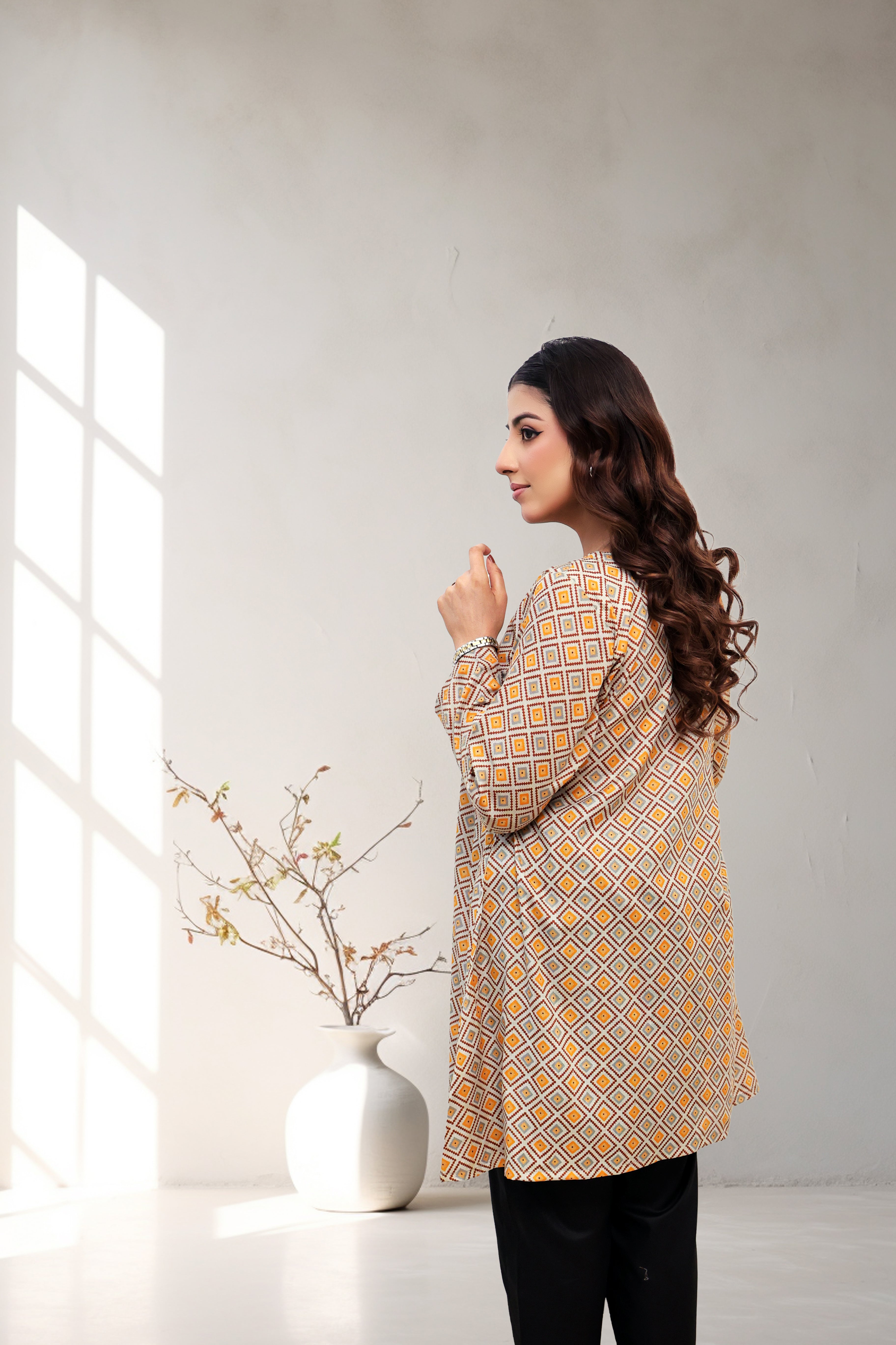 Amber Mosaic Digital Print Kurti