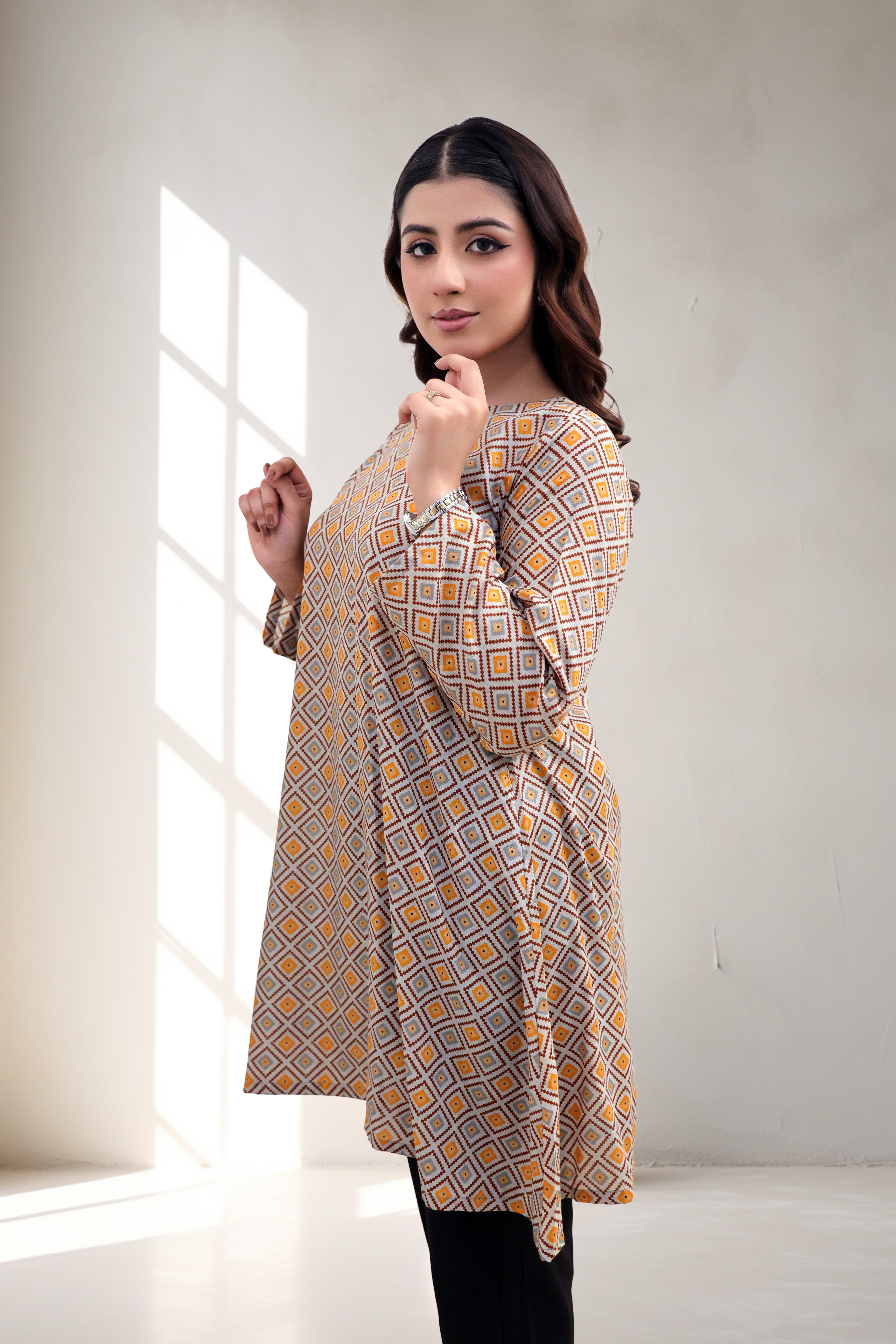 Amber Mosaic Digital Print Kurti