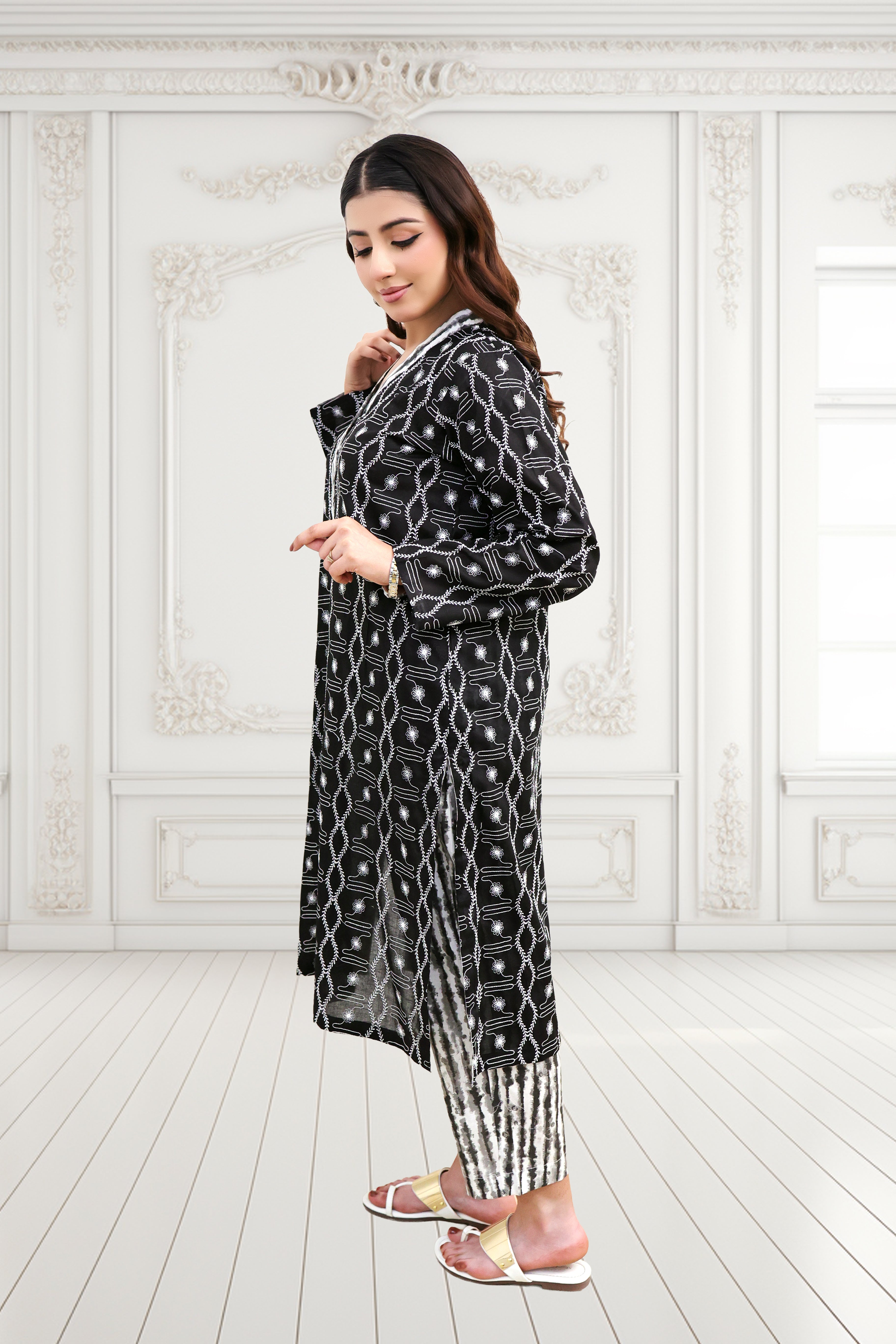 Marigold Geo Printed Two Piece