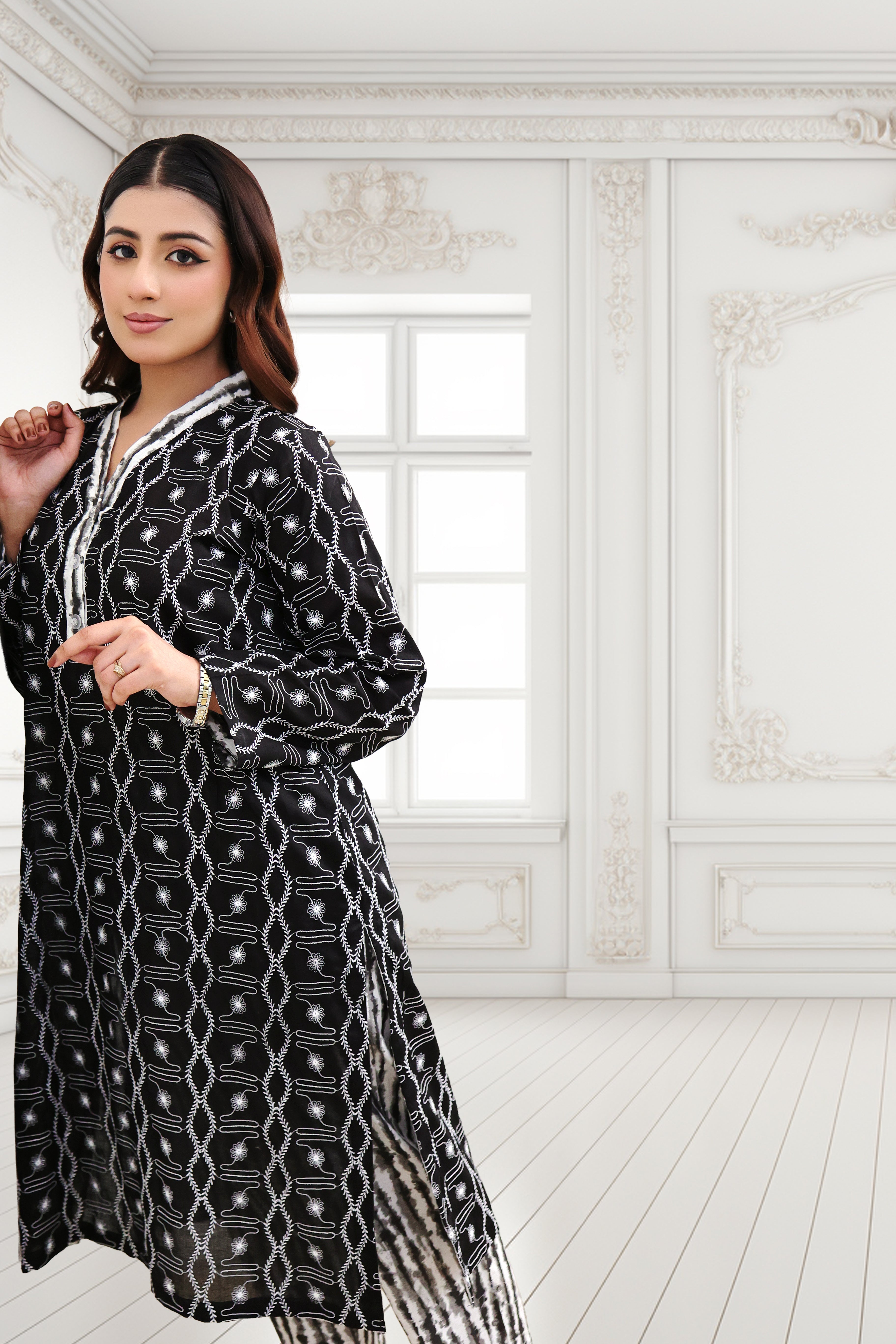 Marigold Geo Printed Two Piece