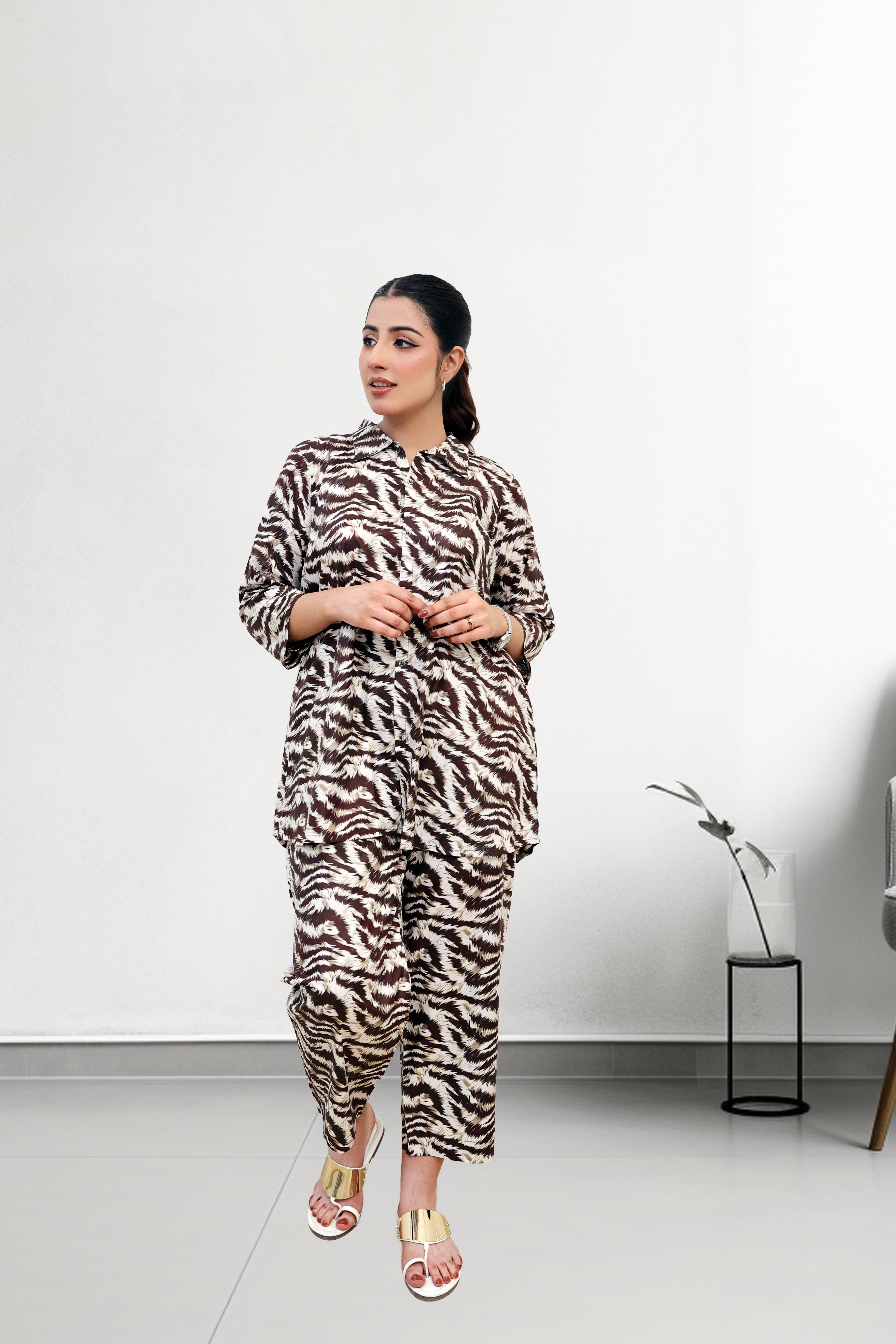 Tiger Print Modest Matching Set