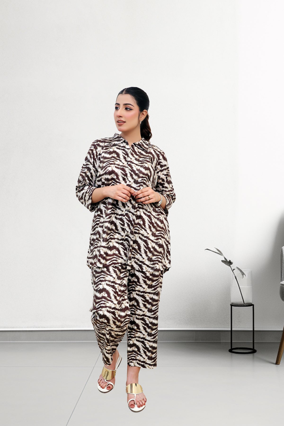 Tiger Print Modest Matching Set