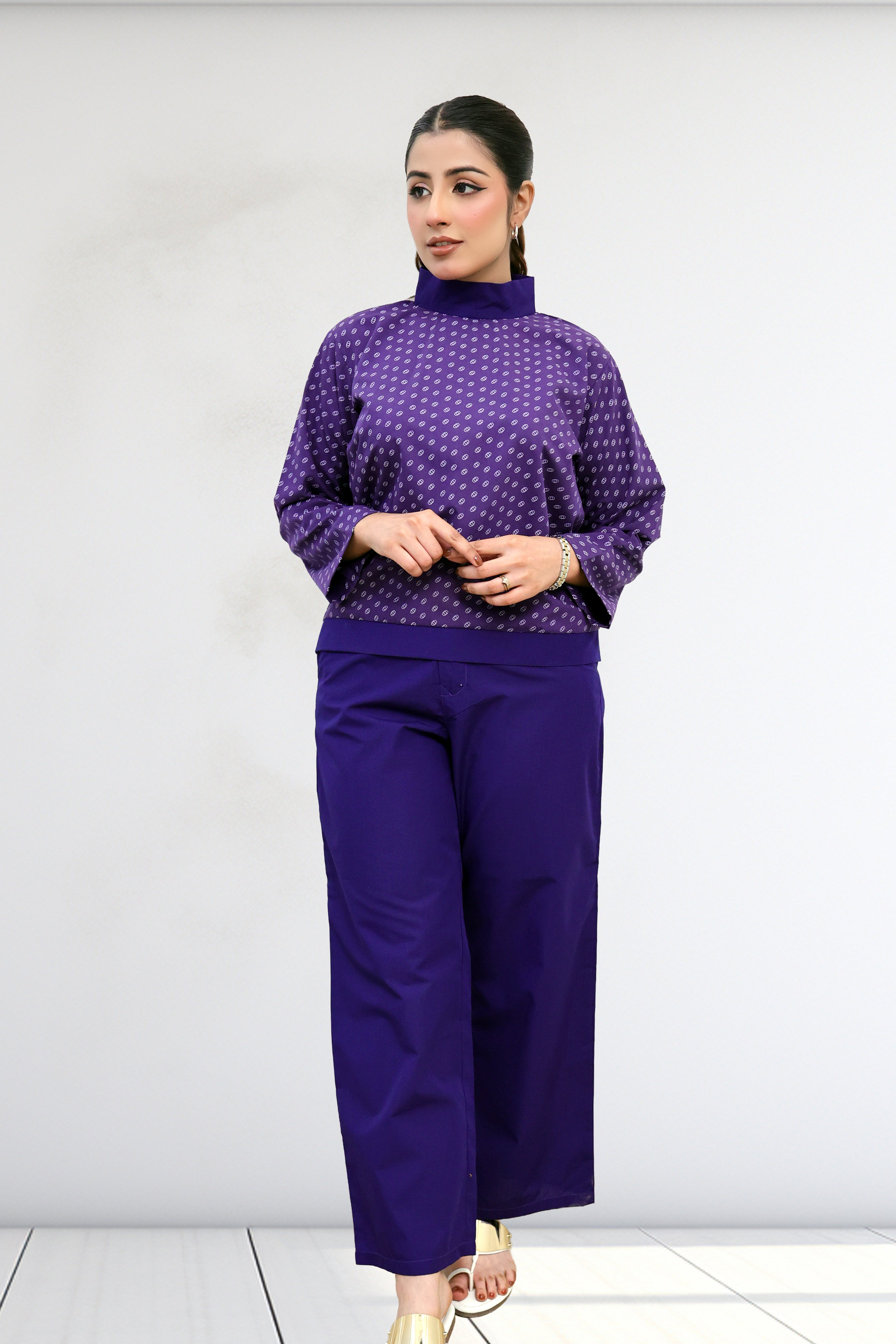 Royal Plum Geometric Set