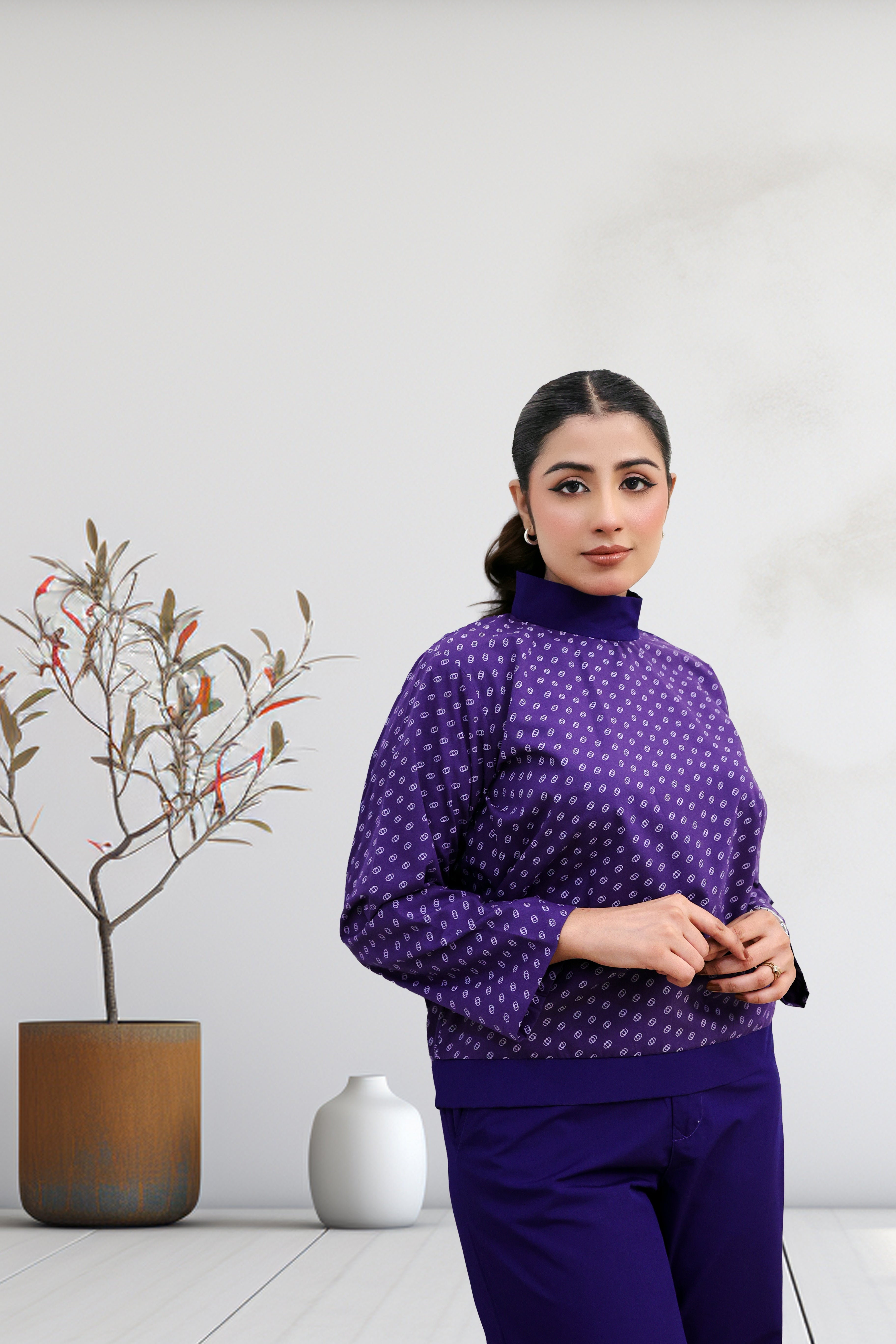 Royal Plum Geometric Set