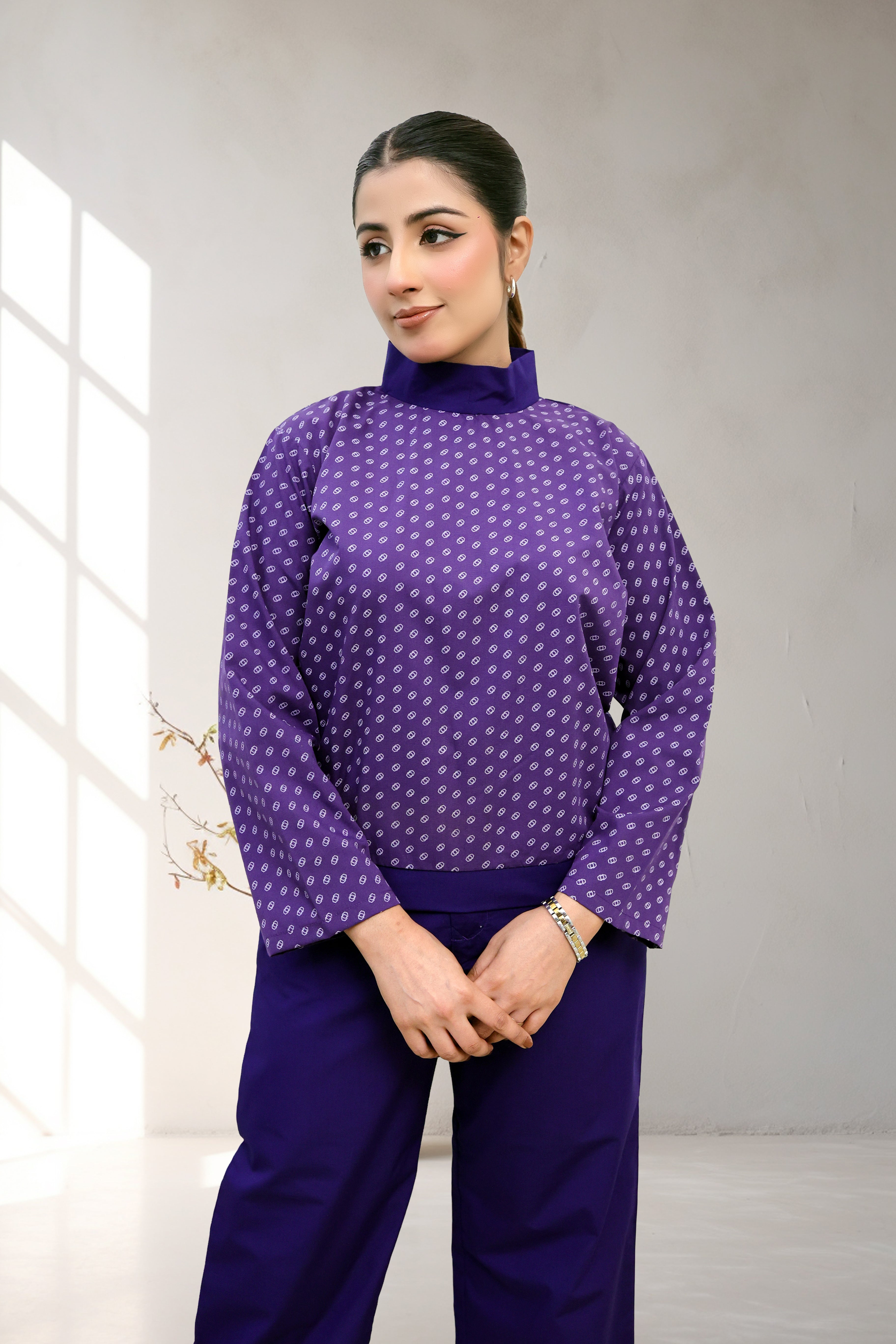 Royal Plum Geometric Set