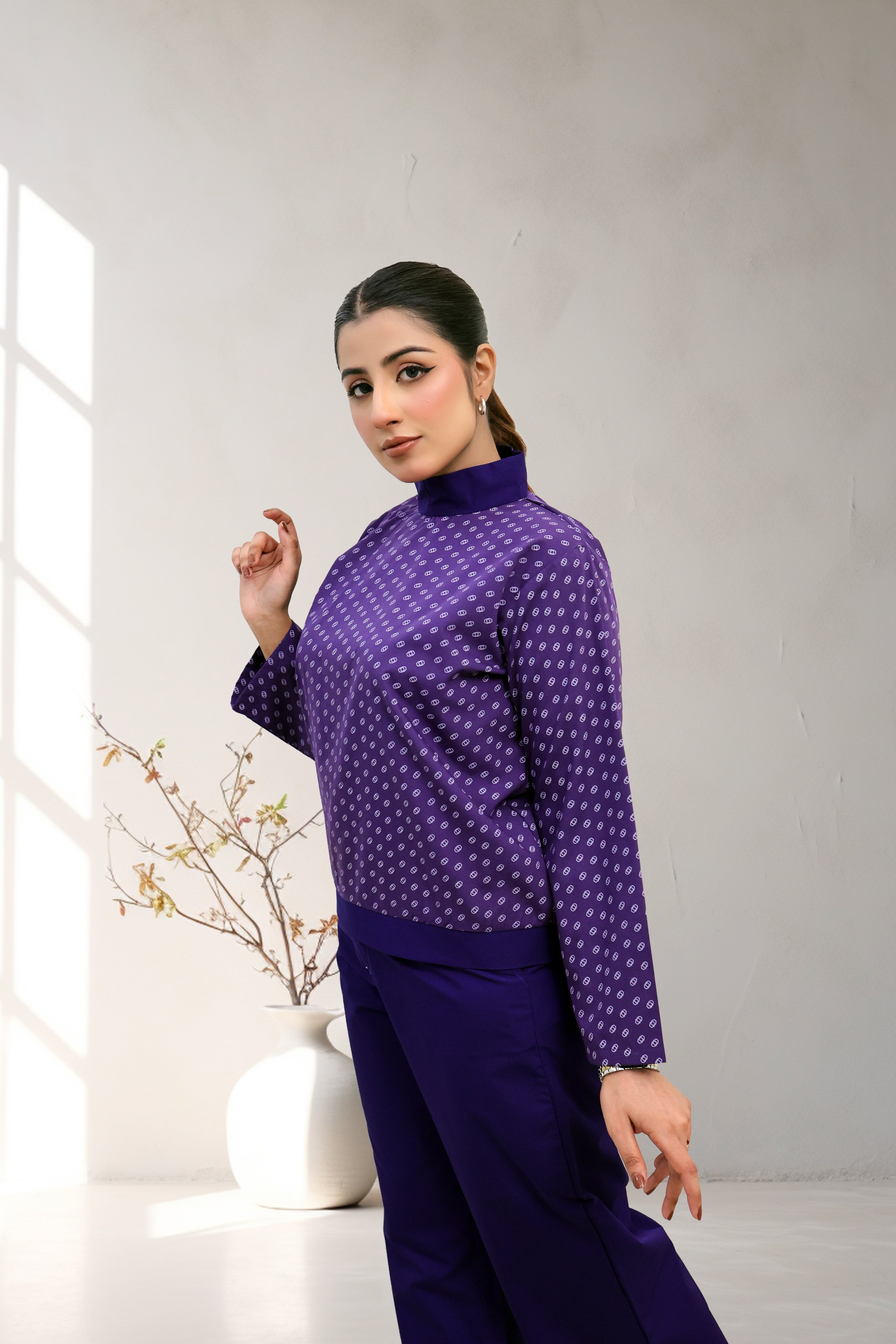 Royal Plum Geometric Set