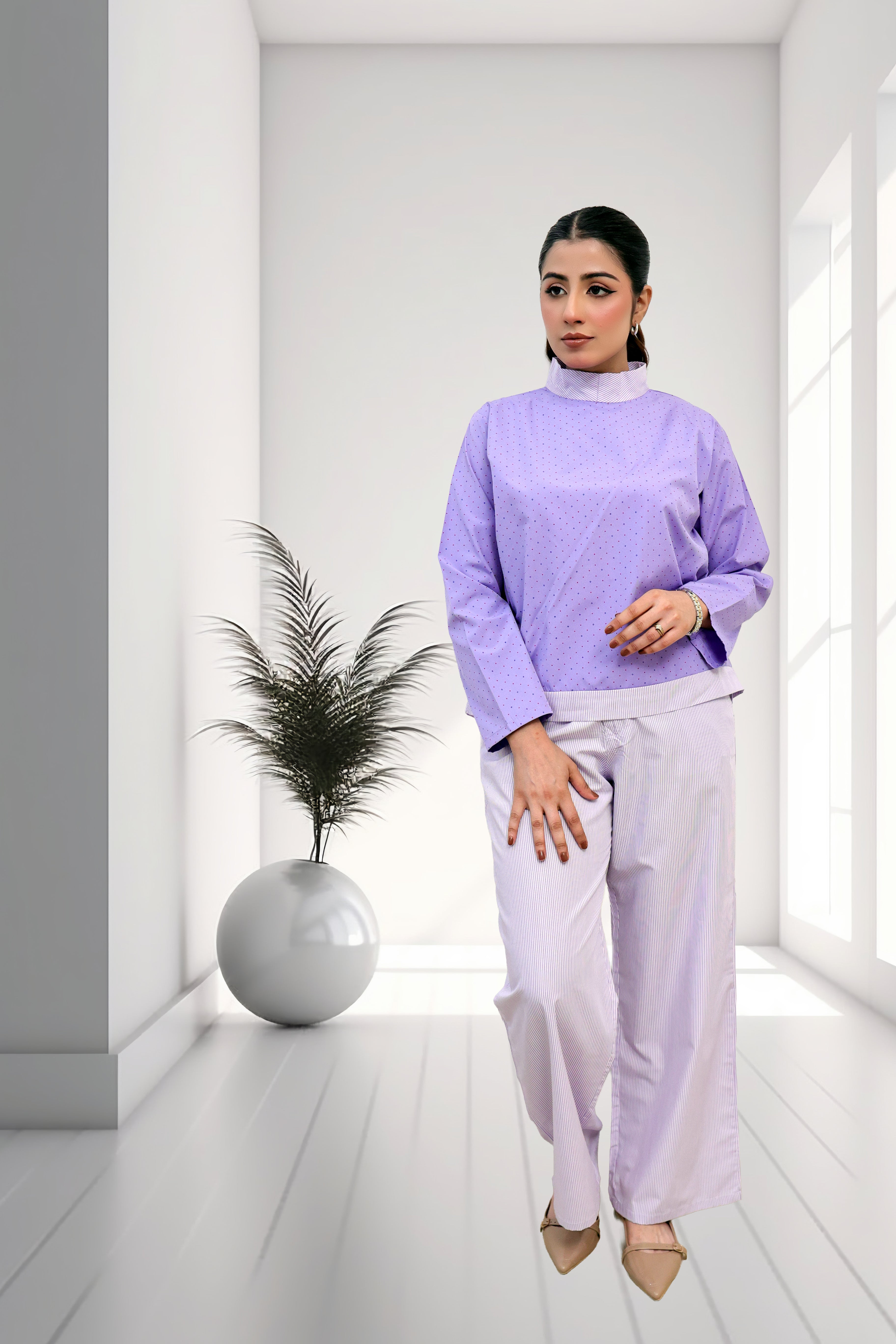 Lavender Dot Comfort Co-ord Set