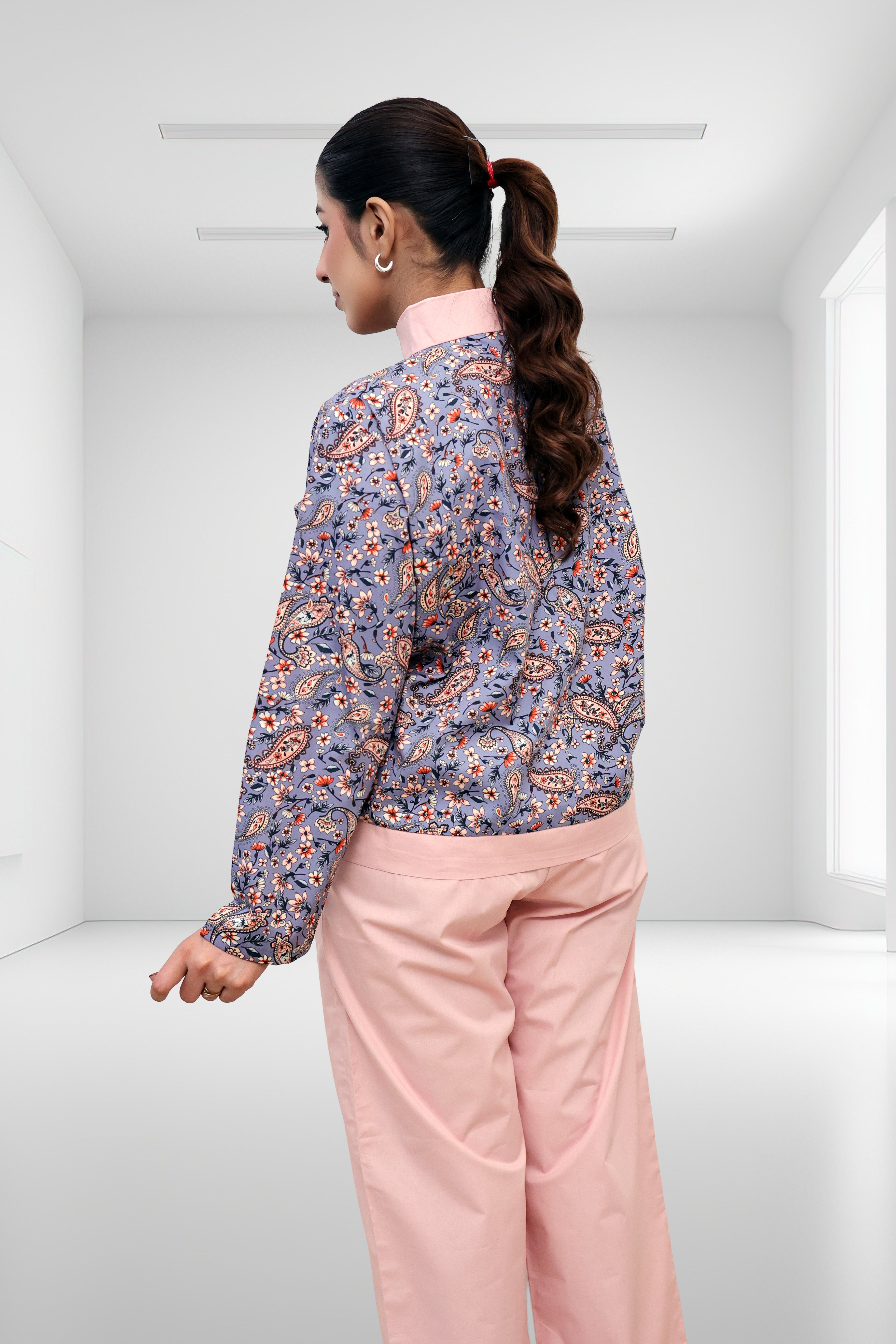 Serene Indigo Paisley Tunic Set